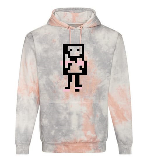Ina Alber Damen Hoodie Grey Pink Marble